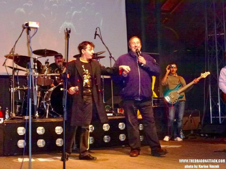 The Dragon Attack sul palco dell'FMMD con Peter Freestone. Foto di Karine Nowak