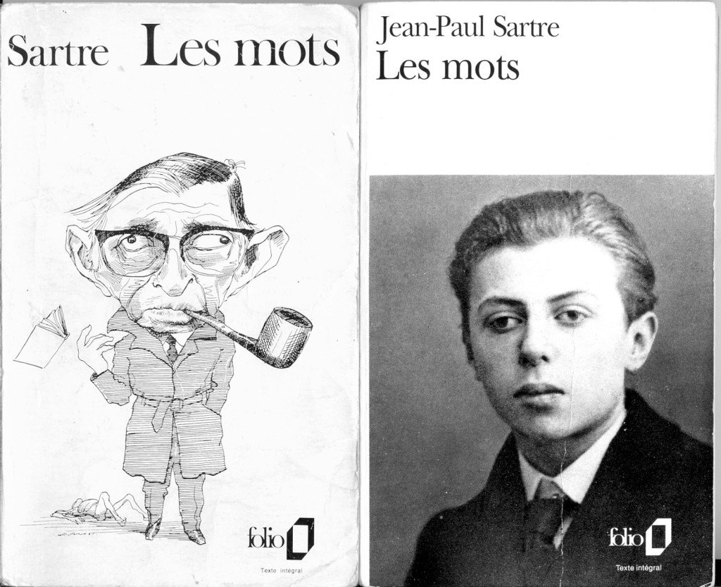 Due copertine per Les mots di Jean Paul Sartre